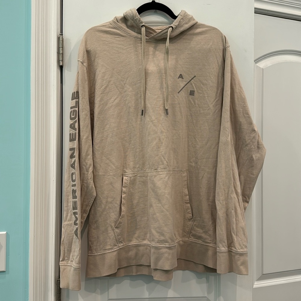 American Eagle 100% Cotton hoodie. Beige. Mens size XXL.